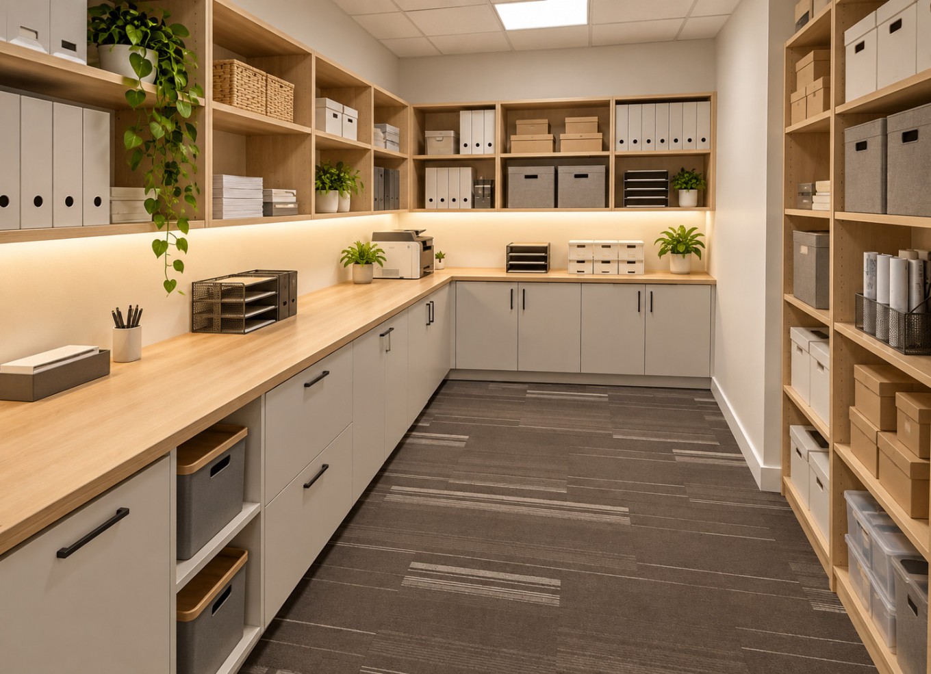 Full floor of well improved space with four corner balconies